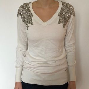 Michael Kors sweater with studded shoulders
